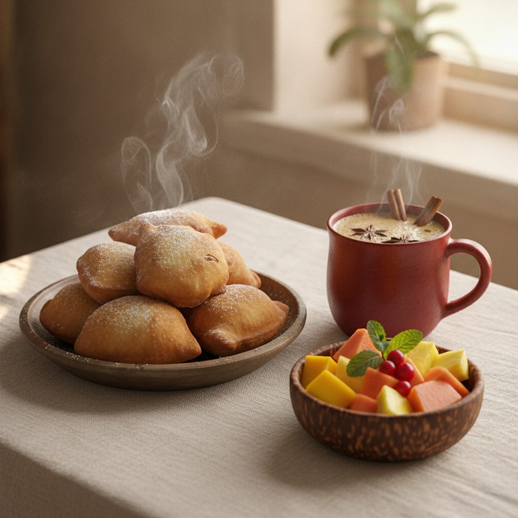 Mandazi and chai