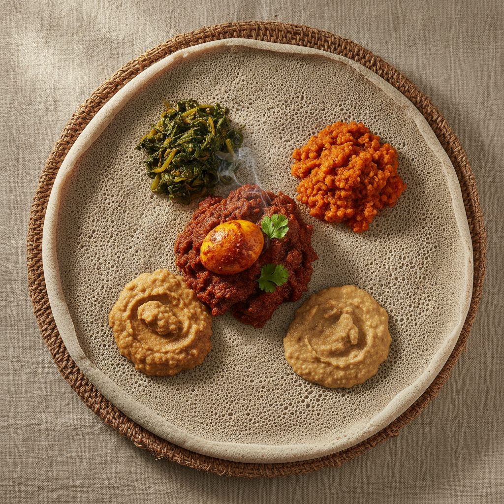 Injera with stews